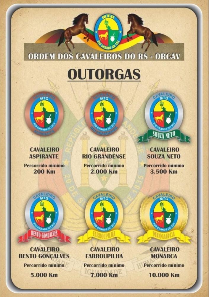 Comendas são entregues de acordo com a distância percorrida pelos cavaleiros