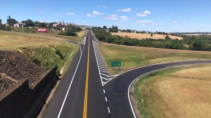 Condições de tráfego estão renovadas em 12 quilômetros da rodovia - Foto: Divulgação Daer