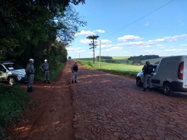 Além da fiscalização de veículos e pessoas, também foi realizado patrulhamento nas áreas rurais dos municípios (Foto: Divulgação/Brigada Militar)