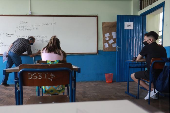 Aulas na rede estadual de ensino do RS (Foto: Itamar Aguiar/Palácio Piratini)