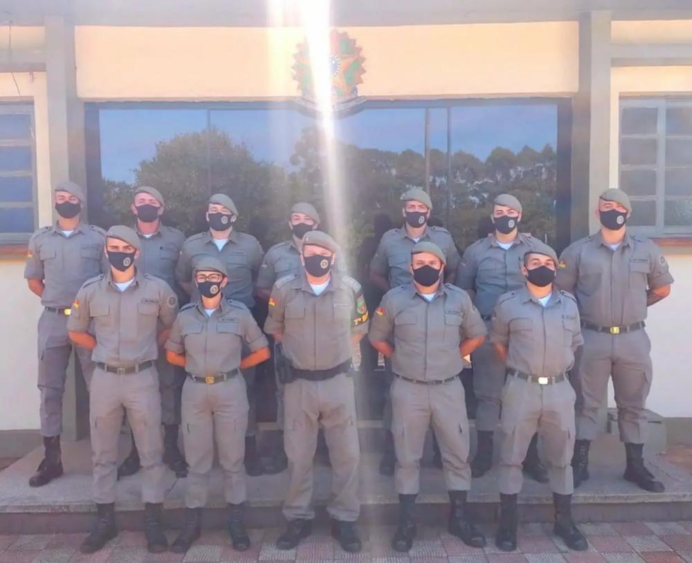 Novos policiais militares são provenientes da última turma do Curso Básico de Formação de Policial Militar (Foto: Divulgação | 7º BPM)