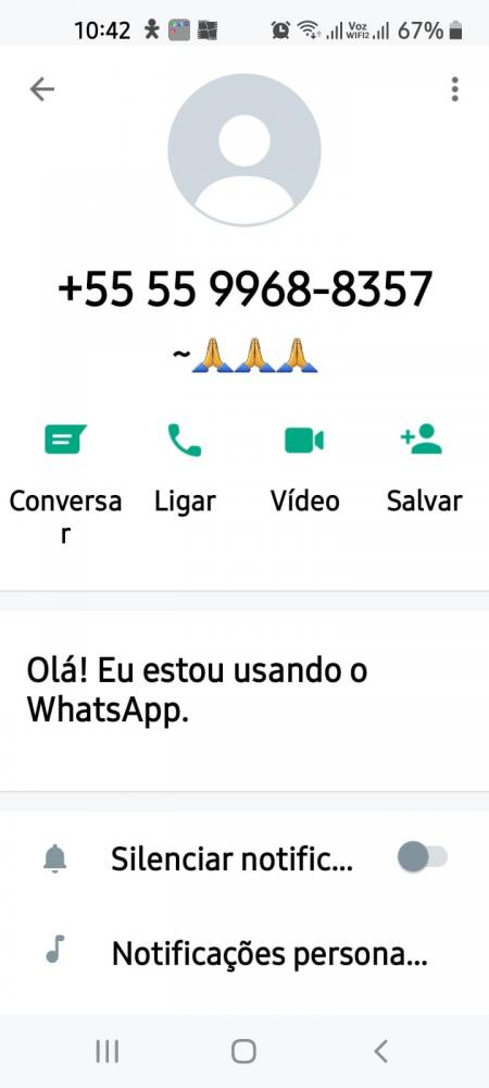 Número de telefone usado na tentativa de golpe (Foto: Reprodução)