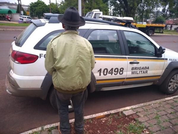 Agora preso, homem foi encaminhado ao Presídio Estadual de Três Passos - Foto: Brigada Militar 