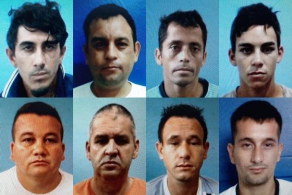 Detentos que fugiram na tarde de hoje do presídio de Iraí (Foto: Divulgação)