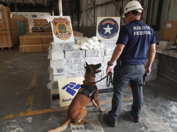 Desde janeiro, a Receita Federal apreendeu mais de 13 toneladas de cocaína no Porto de Paranaguá (Foto: Divulgação/RFB)