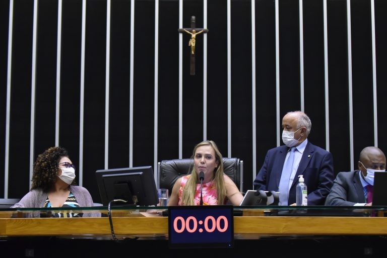 Celina Leão preside a sessão do Plenário - (Foto: Zeca Ribeiro/Câmara dos Deputados)