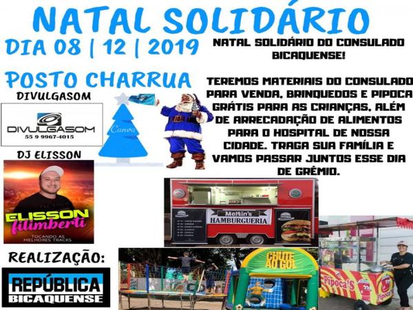 Evento do consulado bicaquense acontecerá no próximo domingo (08), no pátio do Posto Charrua, com início às 10 horas (Arte: Divulgação)
