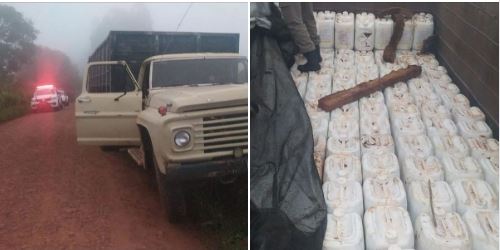 Mercadorias foram encaminhadas à Polícia Federal em Santo Ângelo (Foto: Divulgação | BM)