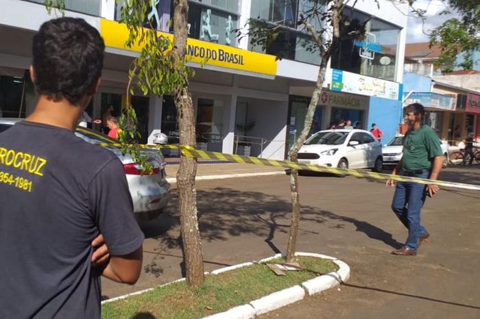 Ataque ao Banco do Brasil de Porto Xavier aconteceu no dia 24 de abril de 2019 (Foto: Reprodução | Arquivo Pessoal)