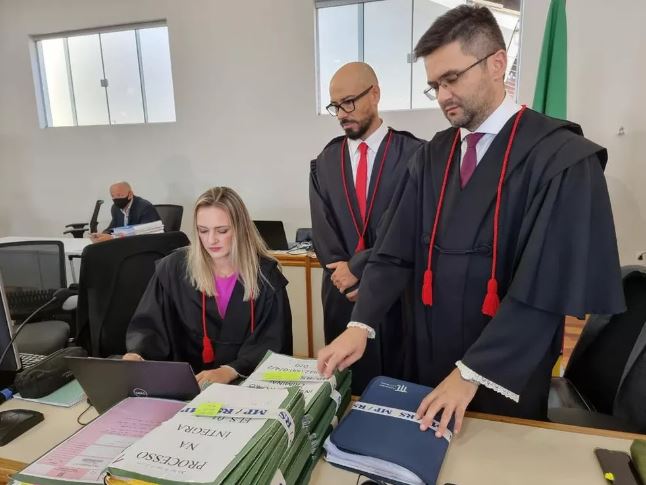 (Promotores do júri do caso Rafael, em Planalto. Foto: Divulgação/MP-RS)