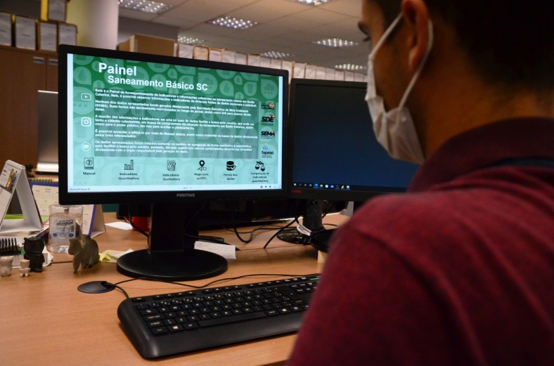 Painel com informações sobre o Saneamento em SC pode ser acessado no Portal Águas - Foto: Marcionize Bavaresco/ Sema
