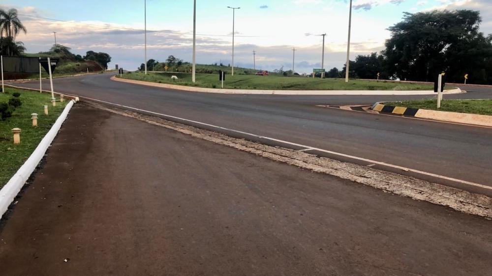 Trevo de entroncamento da BR 468 com a ERS 317 foi construído com recursos do DNIT (Foto: Diones Roberto Becker)