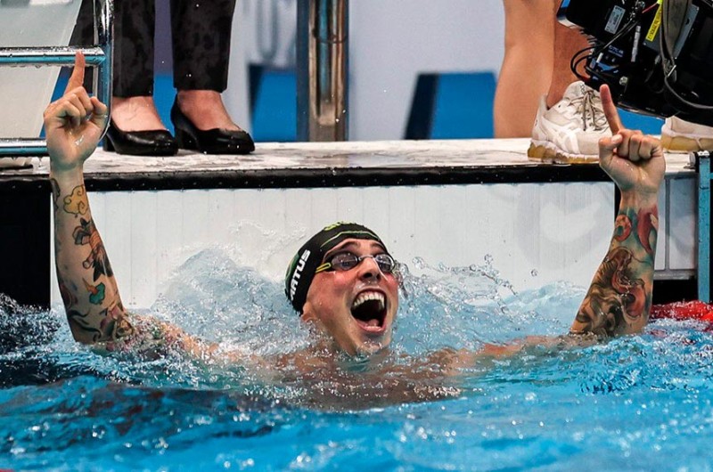 Bruno Fratus conquista o bronze nos 50m livre nos Jogos Olímpicos de 2020, em Tóquio - Jonne Roriz/COB