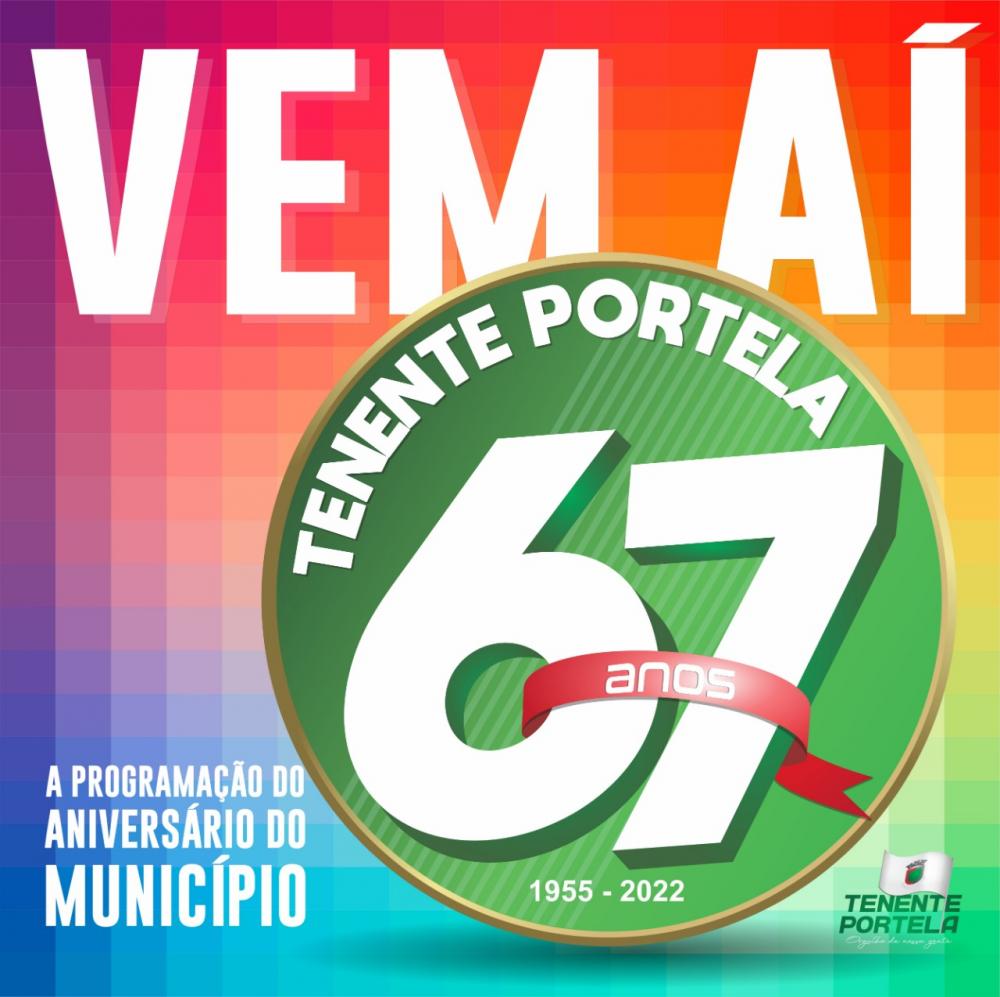 Selo comemorativo dos 67 anos de Tenente Portela (Foto: Divulgação)