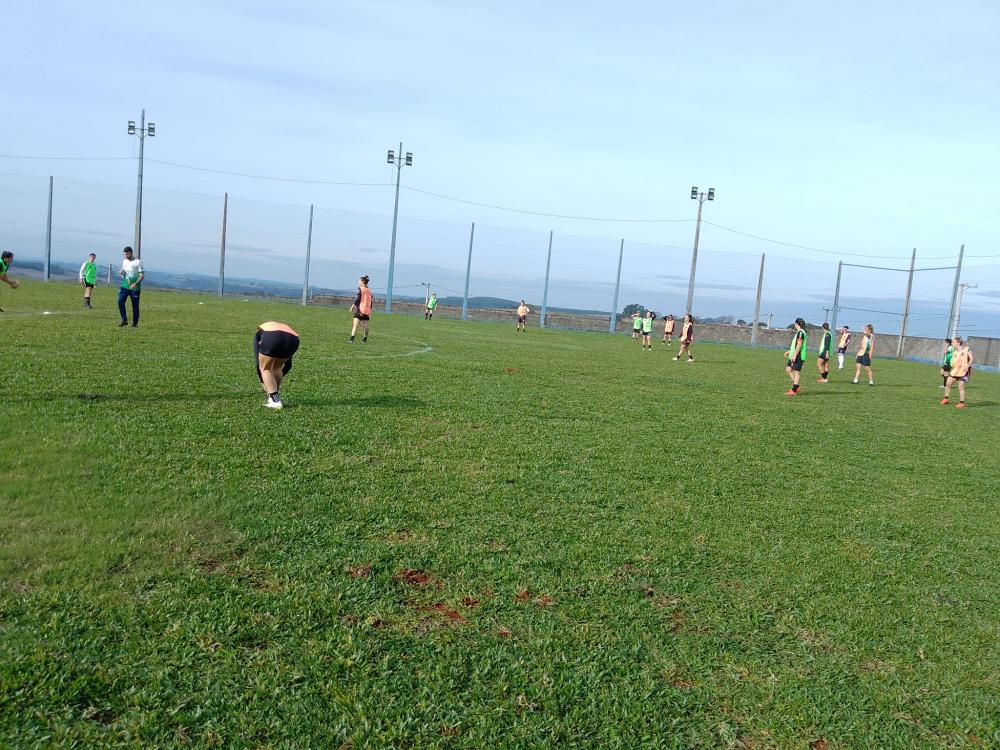 Último treino coletivo da equipe ocorreu no sábado (4/6), no estádio municipal de Derrubadas (Foto: Reprodução | Facebook)