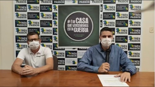 A informação foi repassada pelo prefeito e vice de Três Passos através do facebook (Foto: Reprodução)