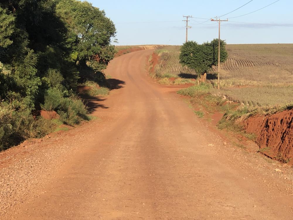 Trecho entre a BR 468 e o distrito de Campo Santo possui 8,66 quilômetros de extensão (Foto: Diones Roberto Becker)