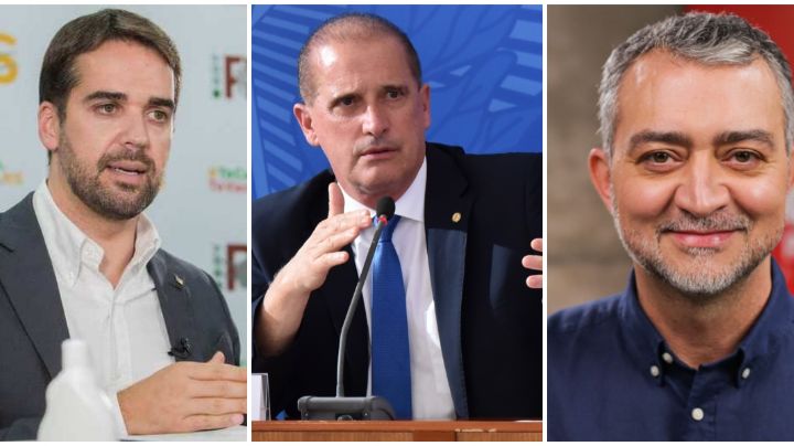 Os três candidatos que lideram a pesquisa colocaram Tenente Portela em seus roteiros (Foto: Reprodução)