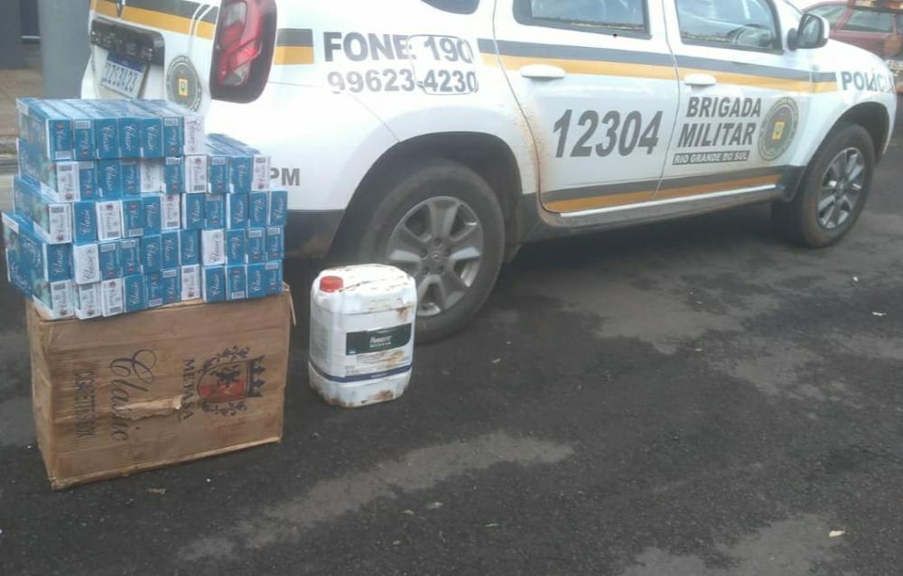 Produtos foram apreendidos por agentes do 7º BPM (Foto: Divulgação)