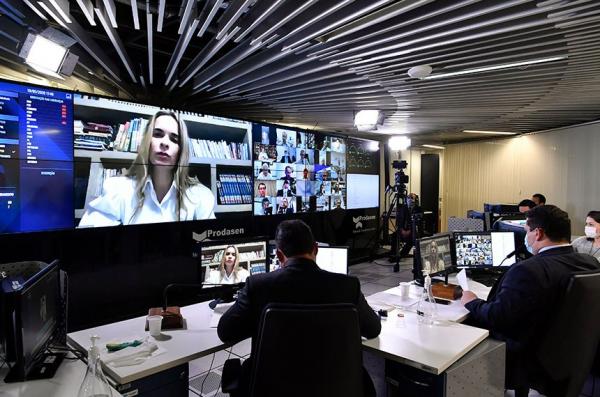 Senadora Daniella Ribeiro, autora do projeto, em pronunciamento via videoconferência Waldemir Barreto/Agência Senado