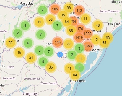 Infectados estão espalhados por 253 municípios gaúchos (Foto: Reprodução)