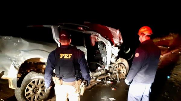 Condutora Rochely Suzane Flores Baiotto ficou gravemente ferida e segue internada (Foto: Divulgação/PRF)