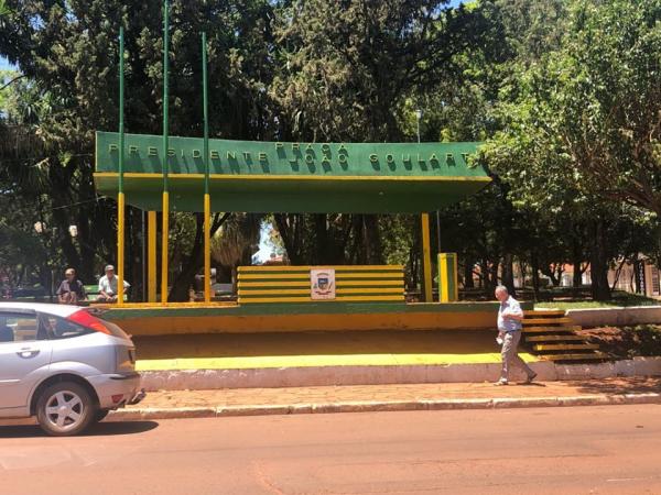 Prefeitura de Coronel Bicaco já realizou a licitação para a primeira etapa do projeto de revitalização da Praça João Goulart (Foto: Diones Roberto Becker)