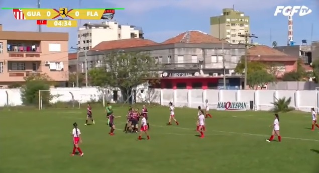 Gurias do Yucumã se classificaram em primeiro lugar no Grupo A (Foto: Reprodução | FGF TV)
