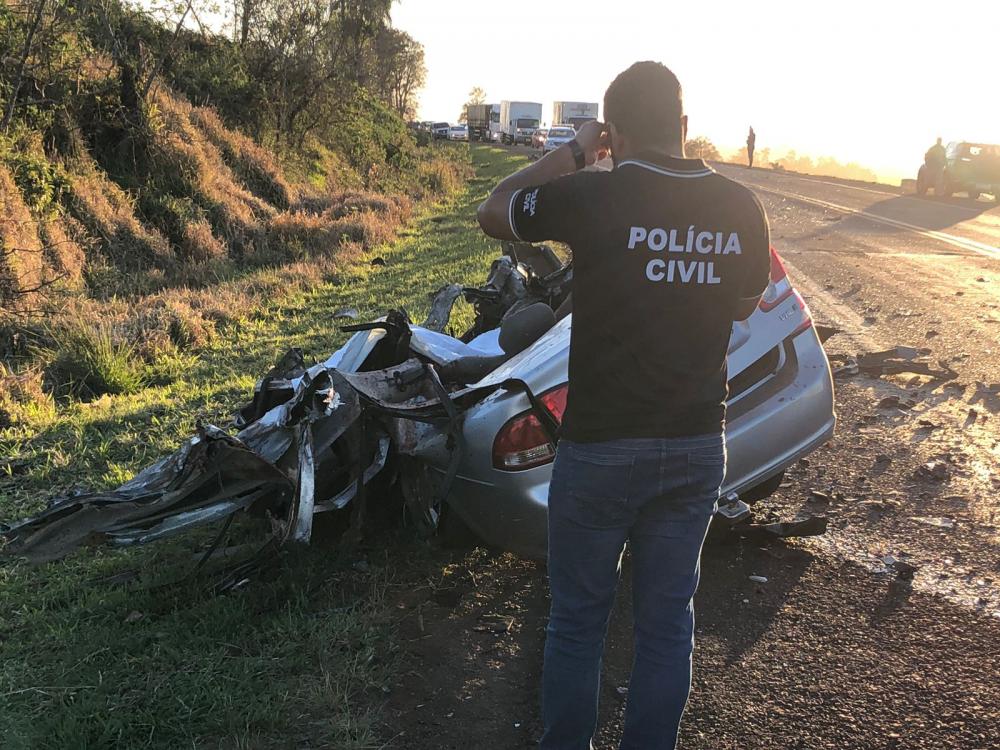 Acidente ocorreu na tarde da sexta-feira (16/9), em Coronel Bicaco (Foto: Diones Roberto Becker)