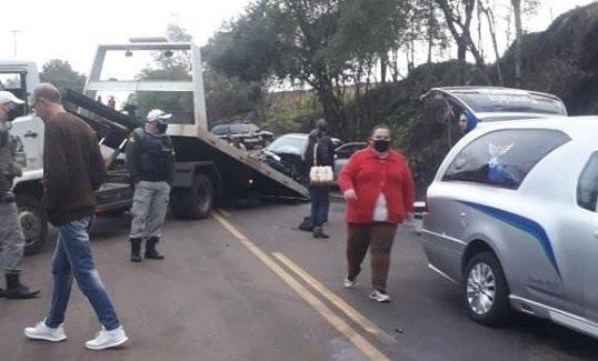 Acidente de trânsito foi registrado por volta das 05h30min do sábado (06/06), no Km 08 da ERS 150 (Foto: Reprodução/Facebook Jornal Frederiquense)