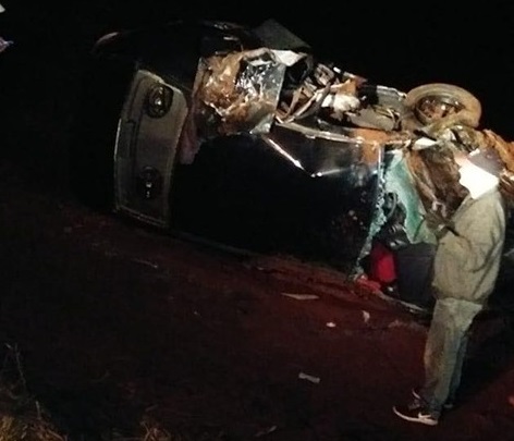 Segundo as informações repassadas, a colisão envolveu um GM Prisma e uma VW Saveiro, no Km 52 da ERS 155 (Foto: Reprodução/WhatsApp)