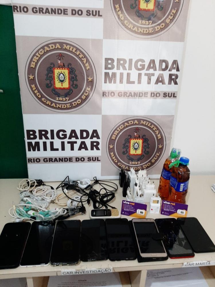 Aparelhos seriam arremessados para dentro da casa prisional (Foto: Divulgação)