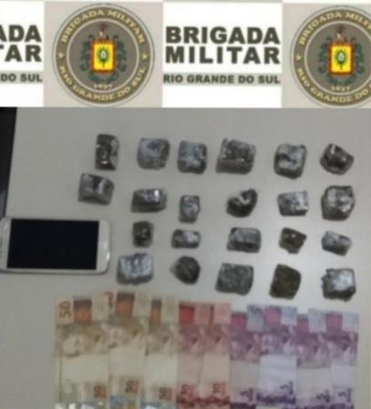 Materiais apreendidos pelos policiais militares (Foto: Divulgação/7º BPM)