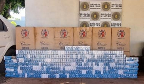 Cigarros foram apreendidos pela Brigada Militar (Foto: Divulgação)
