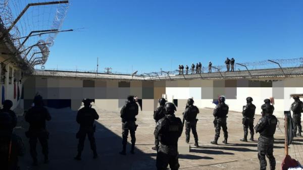 Policiais militares e agentes da SUSEPE realizaram averiguação na terça-feira (14/07) (Foto: Divulgação/37ª BPM)