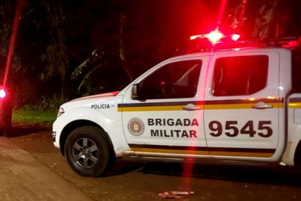 Brigada Militar atendeu a ocorrência (Foto: Vinicius Chequim, LA Mais)