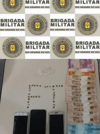 Os produtos, juntamente com as partes envolvidas, foram apresentados na Delegacia de Polícia Civil de Santo Augusto (Foto: Divulgação/7º BPM)