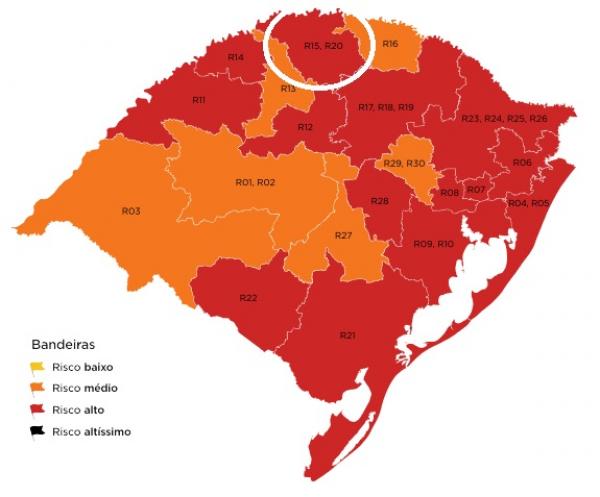 Bandeira preliminar indicada para vigorar de do dia 28 de julho ao dia 03 de agosto