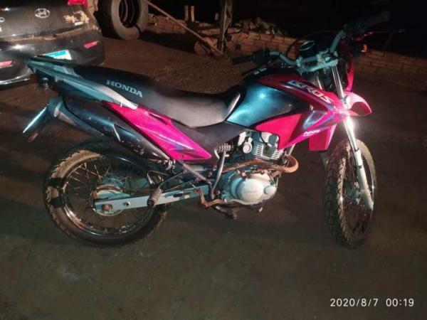A moto foi encaminhada para o Depósito do Detran, para perícia - Foto: BM divulgação