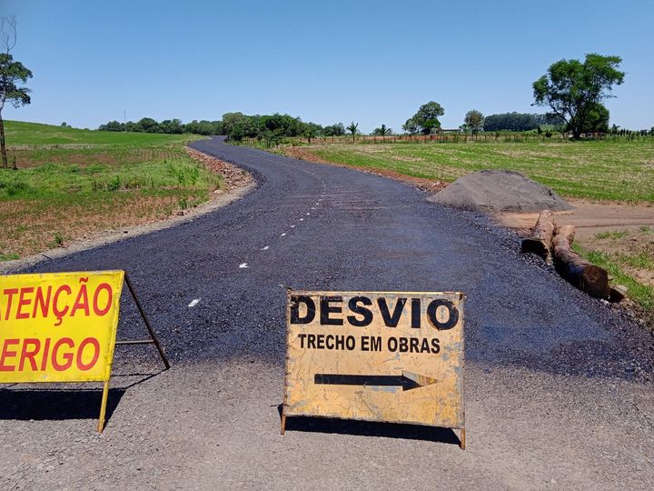 Durante a essa semana estrada está bloqueada para obras (Foto: Divulgação)