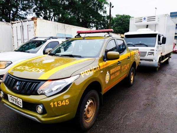 Carga era transportada em um caminhão abordado na BR 472, na madrugada da quinta-feira (13/08) (Foto: Divulgação/4º BPAF)