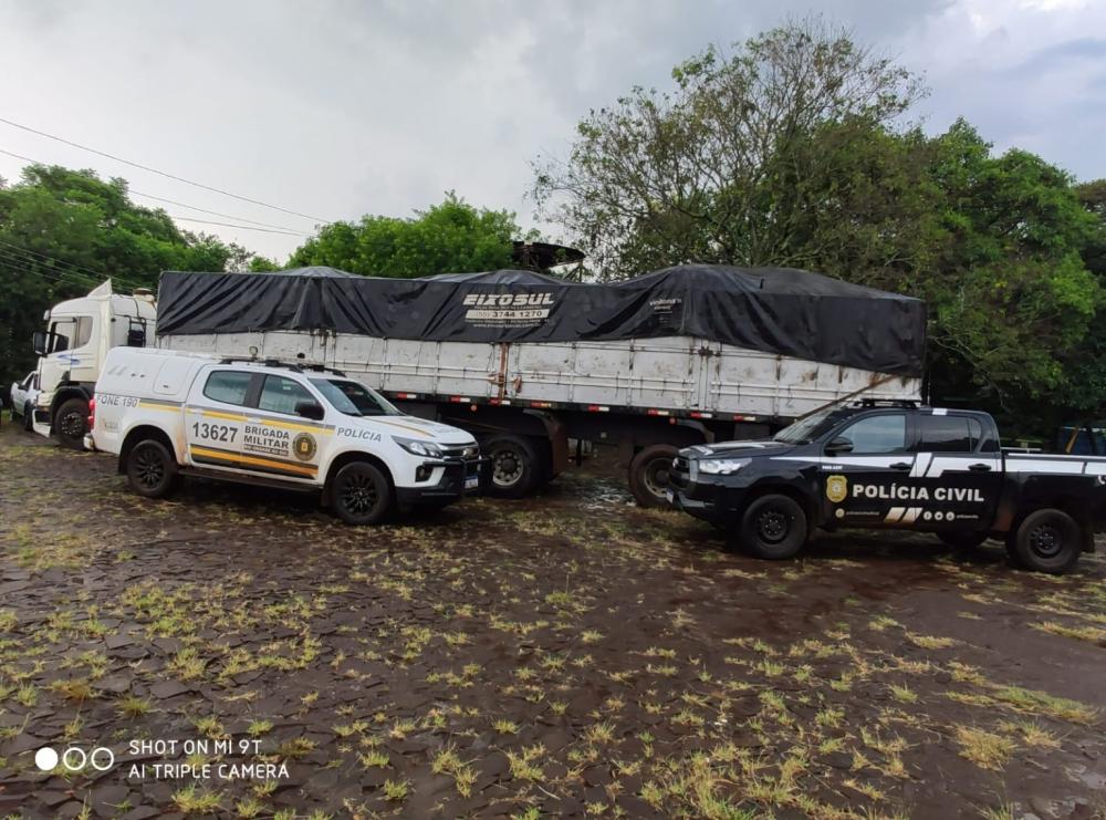 Carga foi apreendida em ação conjunta entre Brigada Militar e Polícia Civil (Foto: Divulgação)