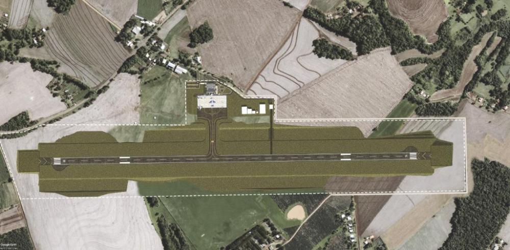 Pista será ampliada para receber aviões de passageiros (Foto: Reprodução/Jornal Noroeste)
