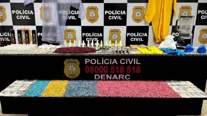 Mais de 17 mil comprimidos de ecstasy foram apreendidos na Operação Albuquerque -Foto: Divulgação/Ascom PC