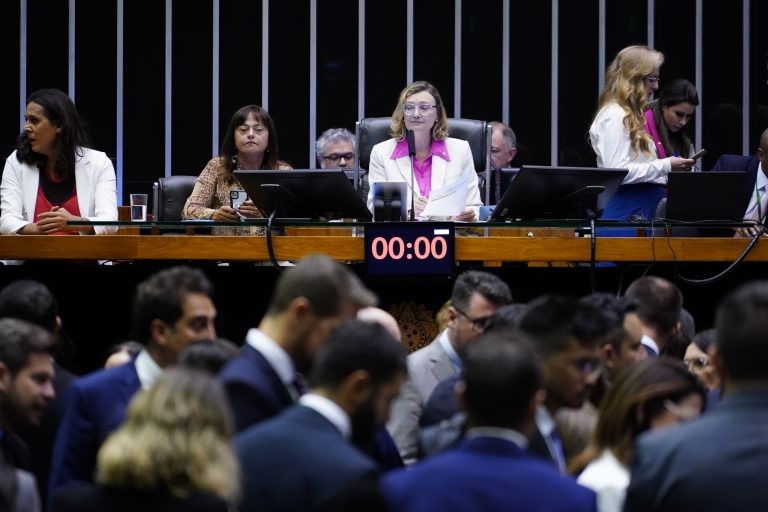 Deputada Maria do Rosário preside a sessão do Plenário desta quarta-feira - (Foto: Pablo Valadares/Câmara dos Deputados)