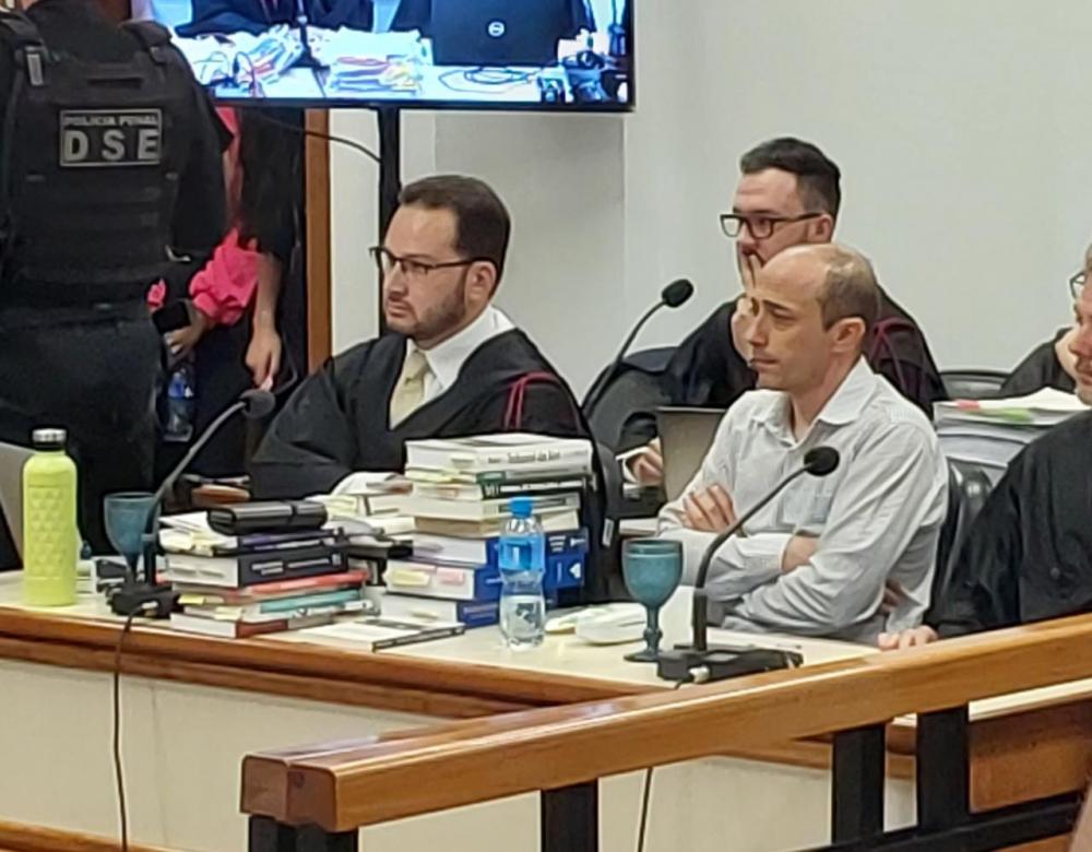 Leandro Boldrini está sendo julgado pela segunda vez pela morte do filho Bernardo ( Foto: Jonas Martins)