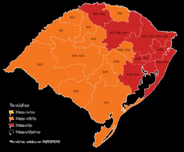 A avaliar pela taxa de contaminação e o registro de óbitos, é possível que o estado continue classificando a nossa região em bandeira vermelha - Foto: Reprodução