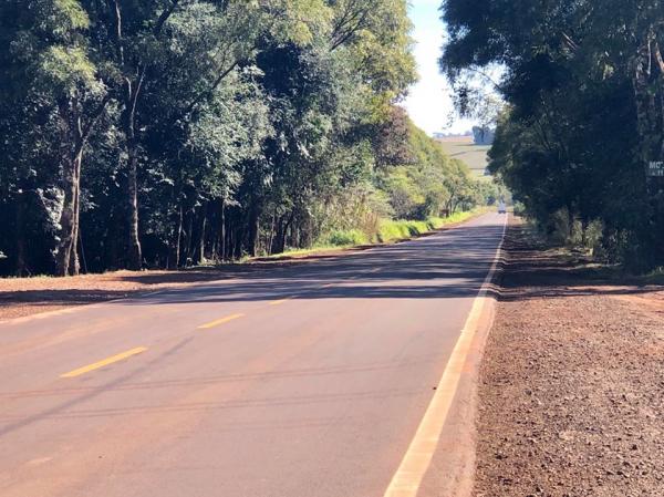 Serão investidos R$ 2,5 milhões na conservação do trecho de 11 quilômetros entre a cidade de Santo Augusto e a interseção com a BR 468 (Foto: Diones Roberto Becker) 