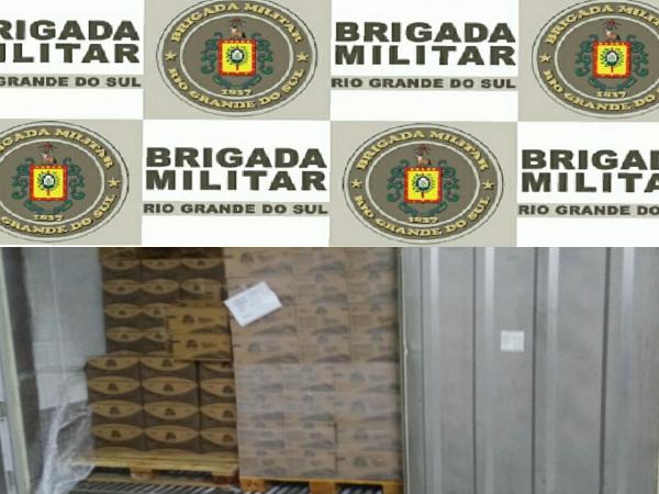 Na ação quatro indivíduos foram presos, os caminhões e os materiais apreendidos e encaminhados a Polícia Federal de Santo Ângelo - Foto: Brigada Militar
