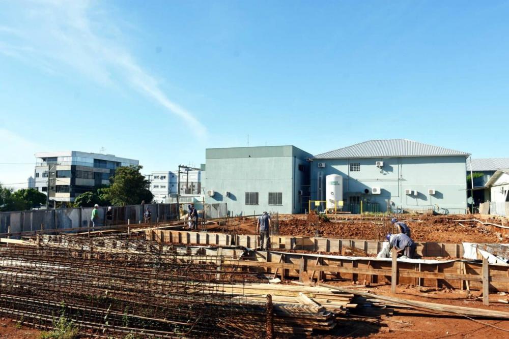 Obras estão em andamento no Hospital de Três Passos) Caridade de Três Passos (Foto: Prefeitura de Tr